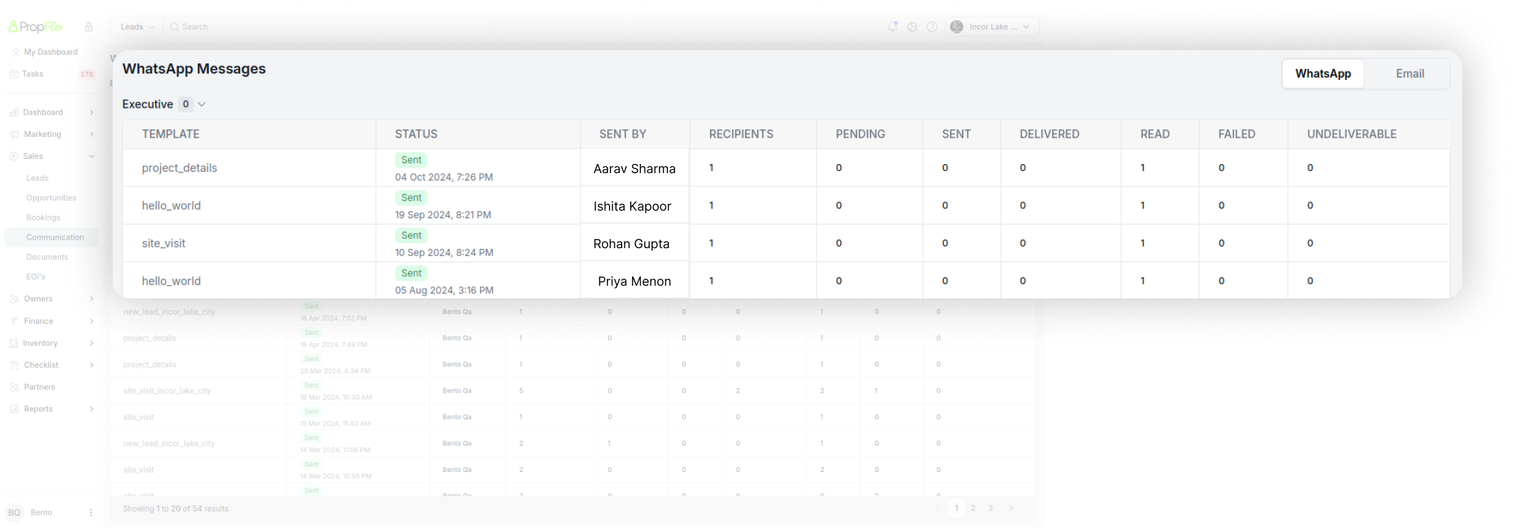 Visibility Dashboard